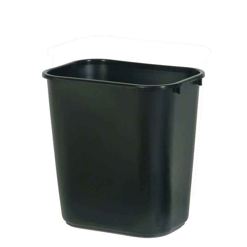 Rubbermaid corbeille, rectangulaire, noir, 26,6 litres