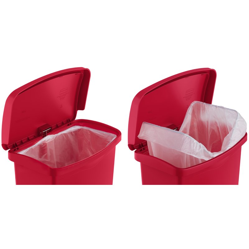Rubbermaid pedaalafvalbak Slim Jim, 30 liter, geel