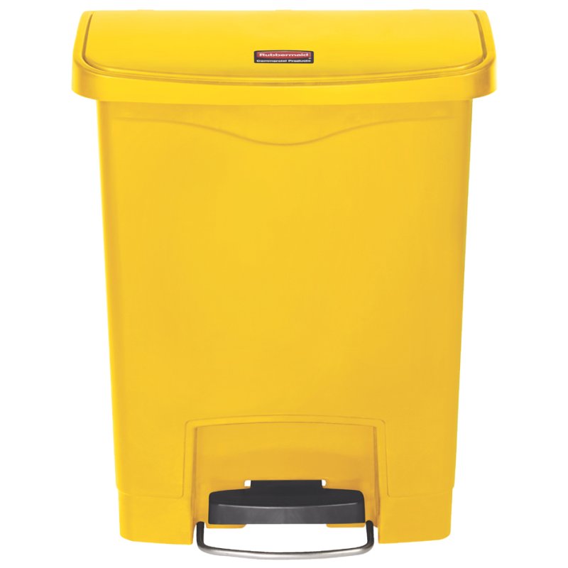 Rubbermaid pedaalafvalbak Slim Jim, 30 liter, geel