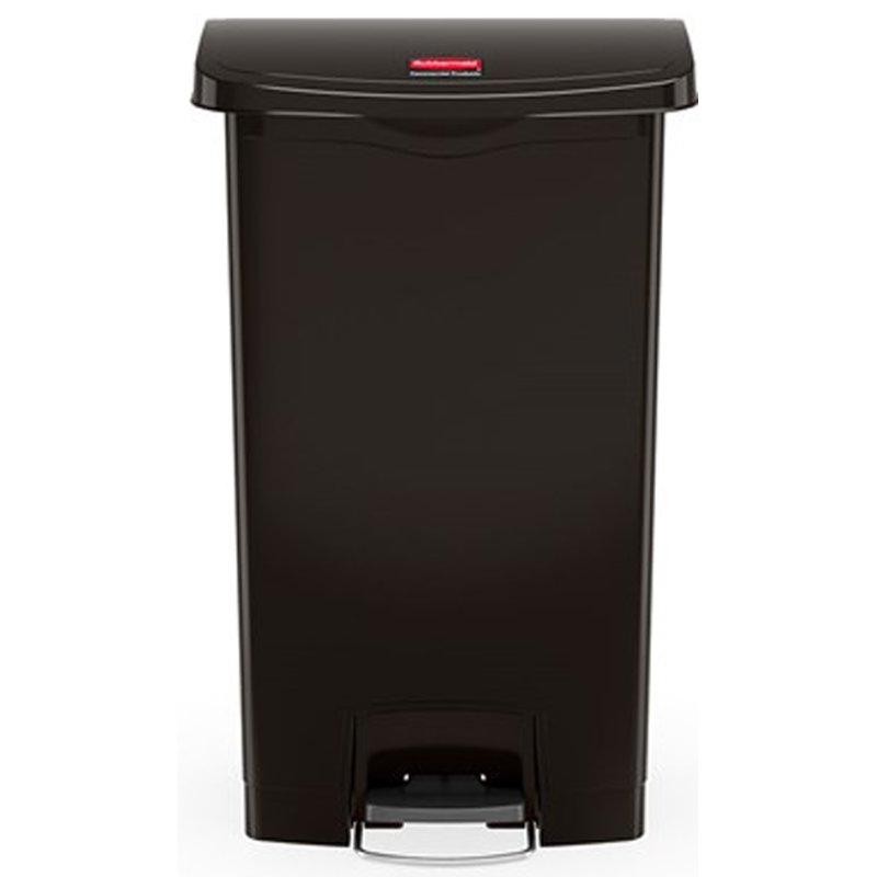 Rubbermaid vuilnisbak Slim Jim, met pedaal, geel, 50 liter