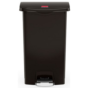 Rubbermaid voetbediende afvalbak Slim Jim, 50 liter, rood