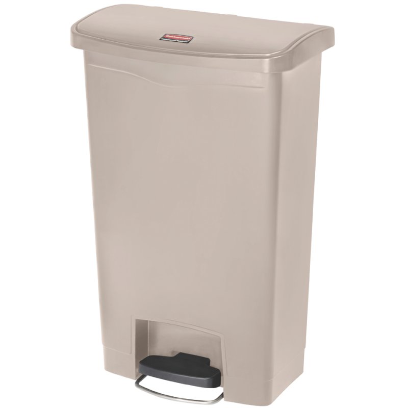 Rubbermaid vuilnisbak Slim Jim, met pedaal, geel, 50 liter