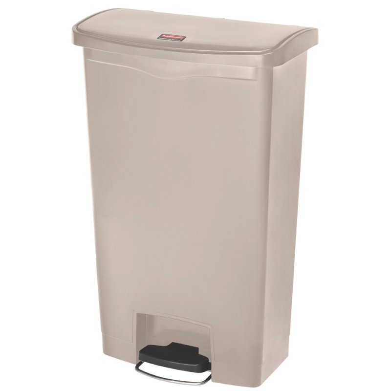 Rubbermaid treddelbare vuilnisbak Slim Jim, 68 liter, beige