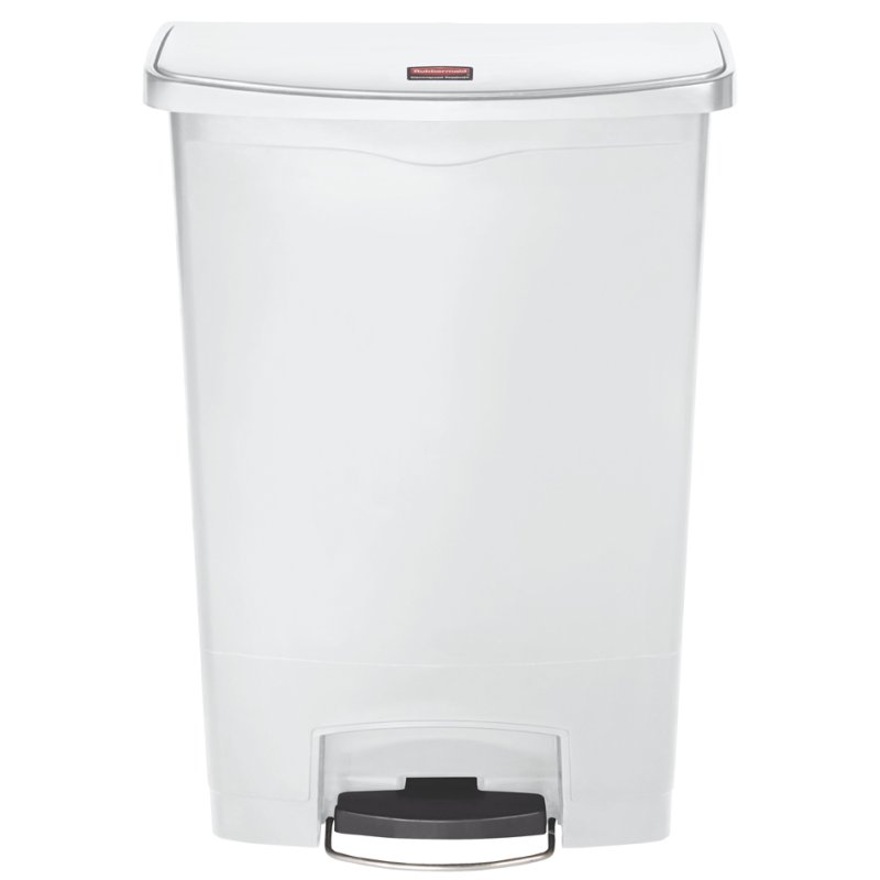 Rubbermaid pedaalemmer Slim Jim, 90 liter, wit, rechthoekig