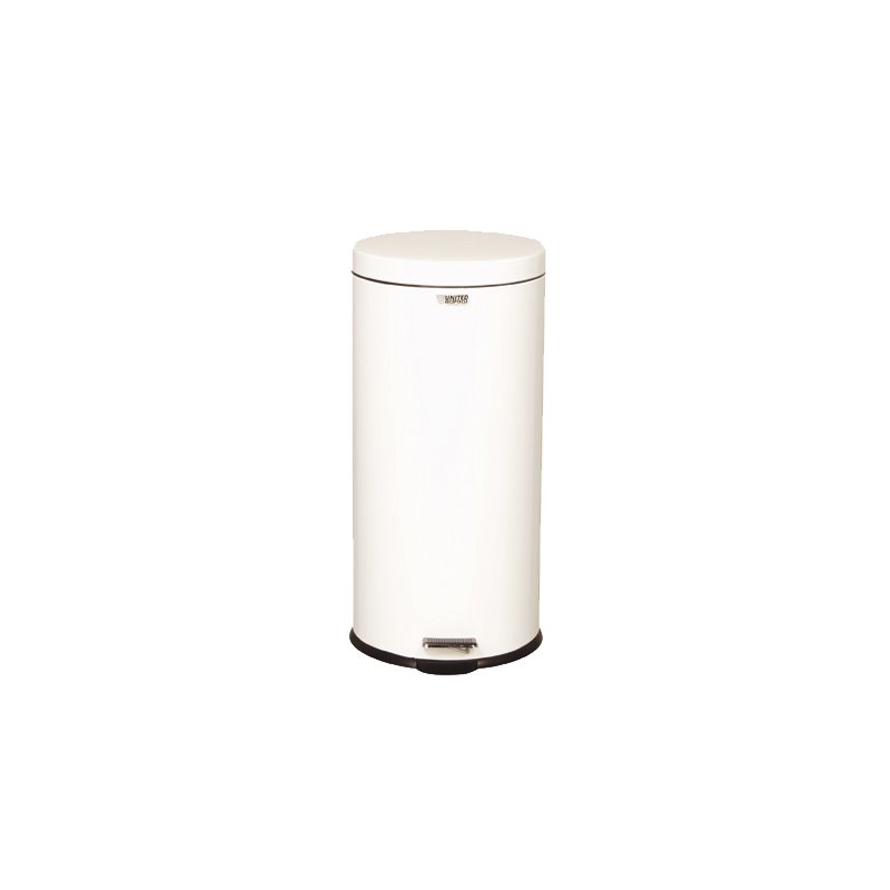 Rubbermaid round pedal bin, 30.3 litres, white, 330 mm