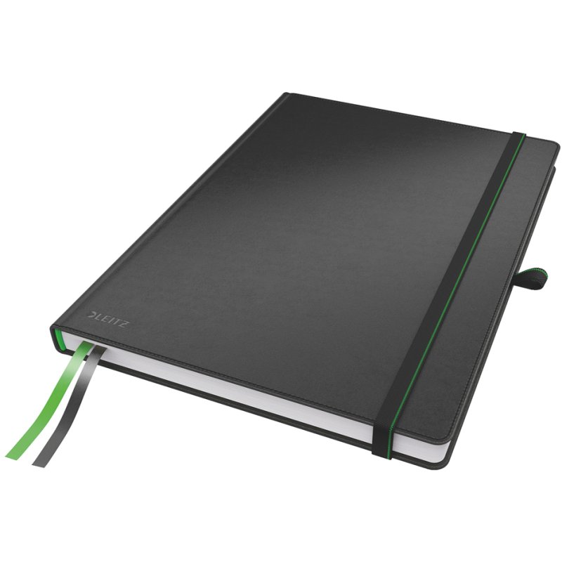 LEITZ Complete carnet A4, quadrillé, noir, leeroptic