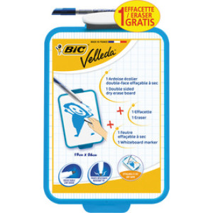 Bic whiteboard, dubbelzijdig, 190×260 mm, inclusief marker en wisser