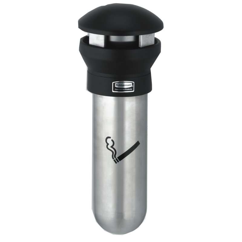 Rubbermaid wandasbak Infinity, rond, zilver/zwart, 700 peuken capaciteit