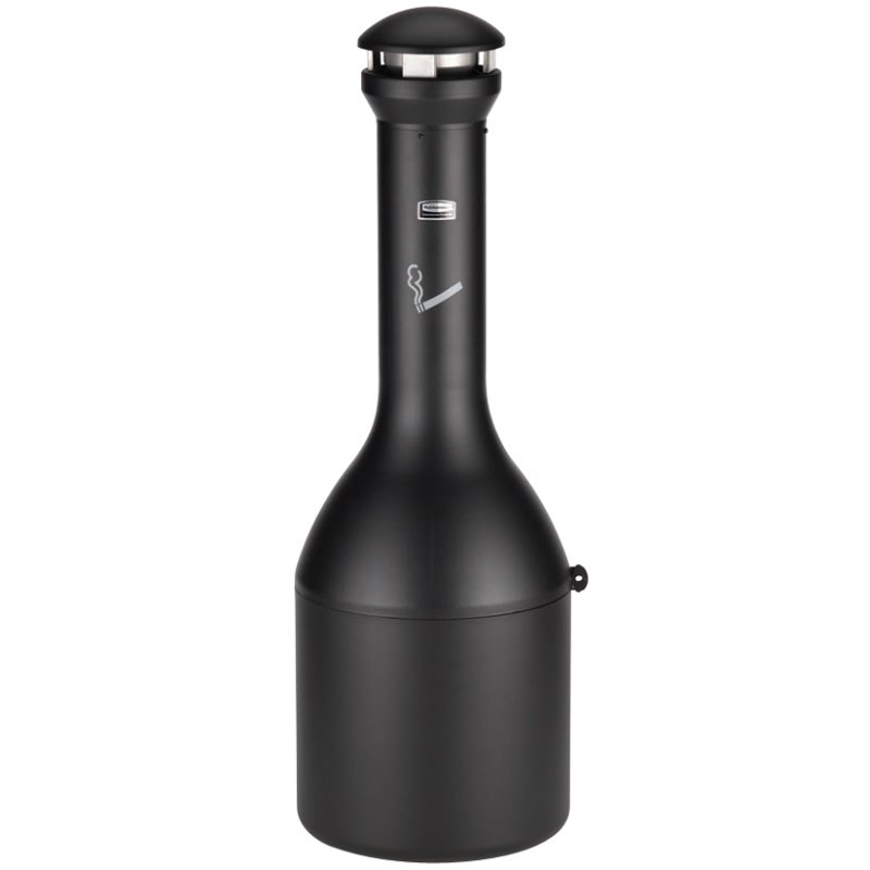 Rubbermaid staande asbak Infinity Genie, rond, zwart, 330 mm diameter