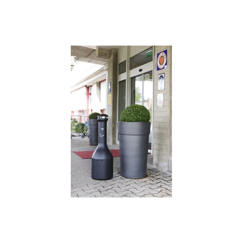 Rubbermaid cendrier sur pied Infinity Genie, rond, noir, diamètre 330 mm