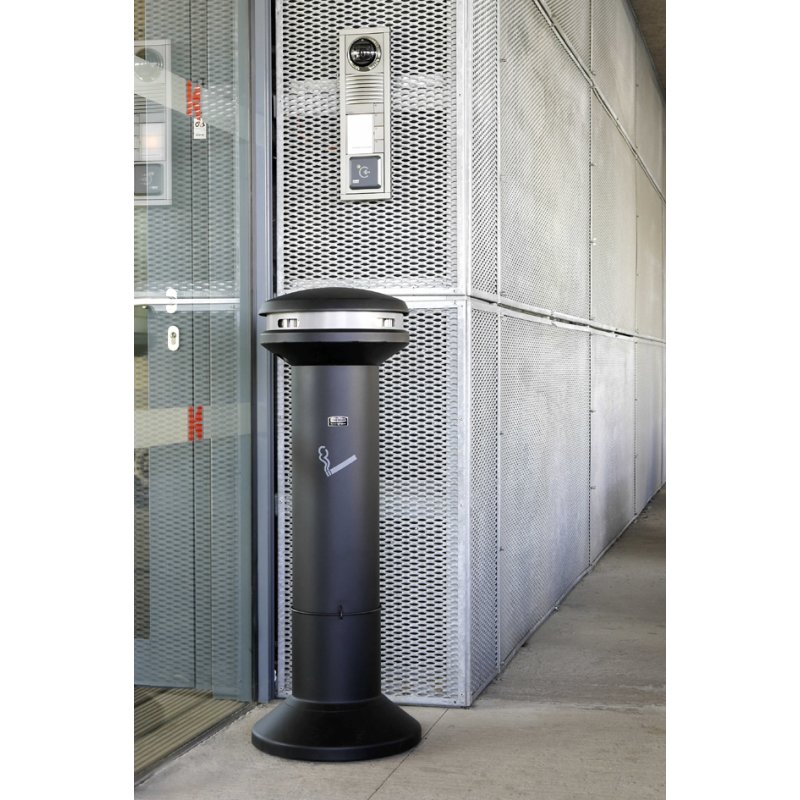 Rubbermaid cendrier sur pied Infinity, rond, noir, diamètre 400 mm