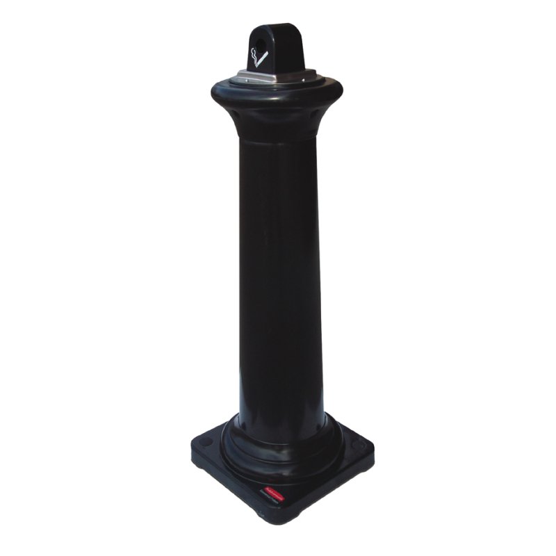 Rubbermaid cendrier extérieur Groundskeeper Toscan, rond, noir, 600 mégots