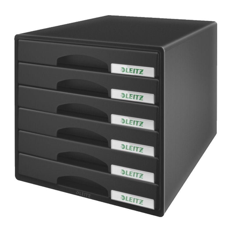 LEITZ Caisson à tiroirs Plus, 6 tiroirs, gris, A4 maxi