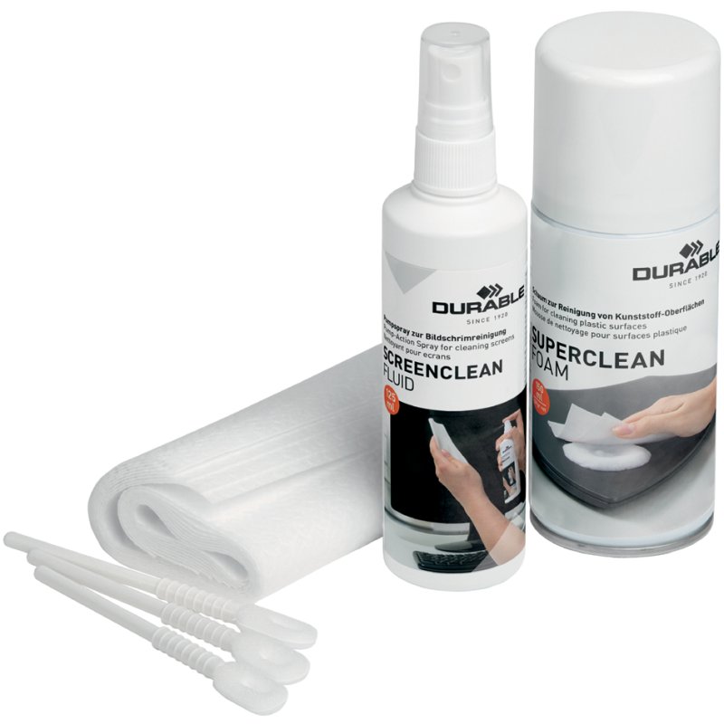 DURABLE oppervlakte- en schermreinigingsset, PC cleaning kit, 150 ml reinigingsschaum