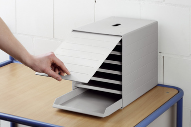 DURABLE ladekast IDEALBOX PLUS, 7 laden, grijs, C4 formaat