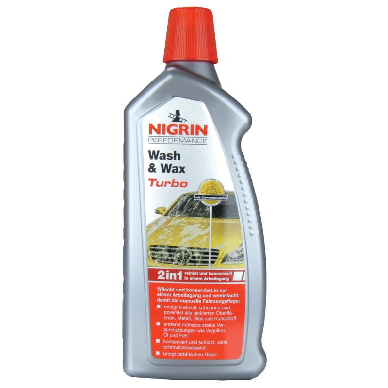 NIGRIN Performance autoshampoo, was en carnauba wax, 1 liter