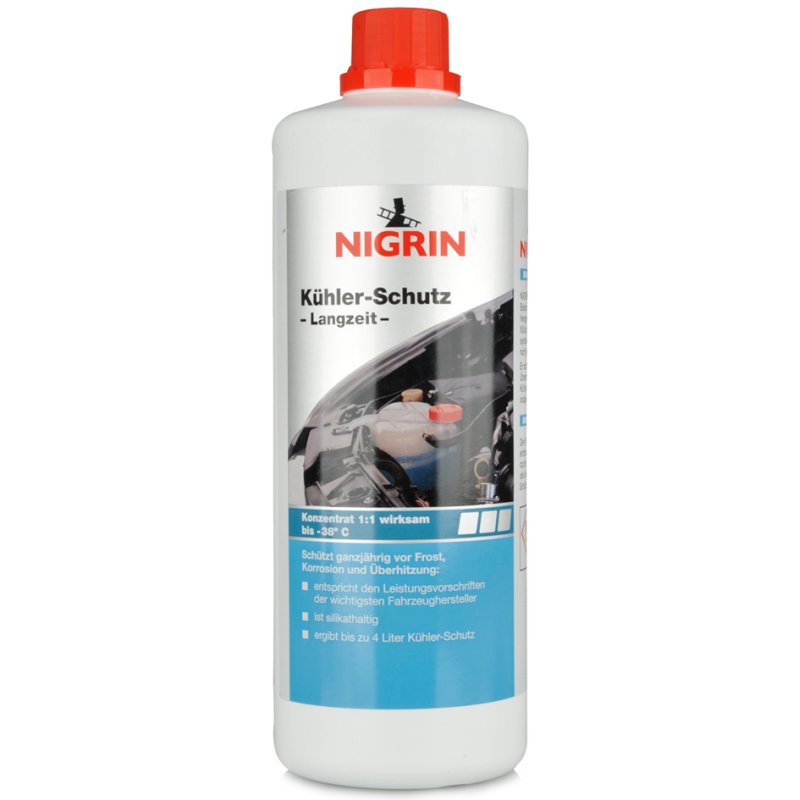 NIGRIN koelvloeistofbescherming auto, blauw, 1 liter, tot -38°C