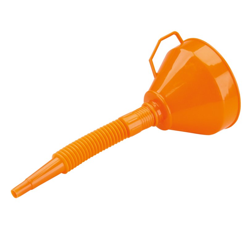 cartrend Entonnoir avec bec flexible, orange, 1,2 l, 160 mm