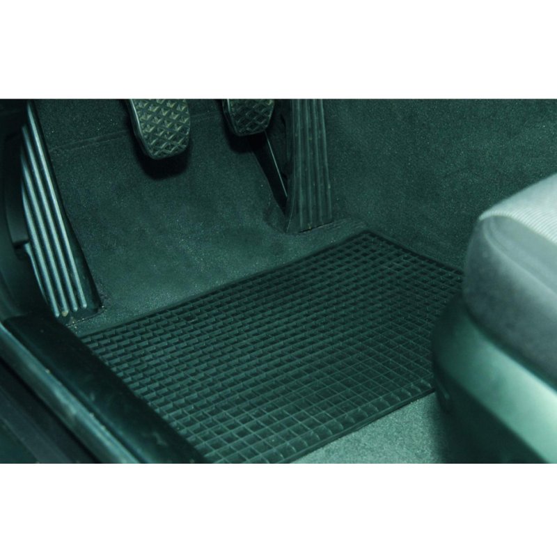 uniTEC KFZ tapis nid d'abeille auto caoutchouc, noir, 420 × 290 mm