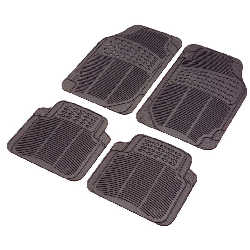 Cartrend Tapis de sol Confort, 4 pièces, noir, bords découpables