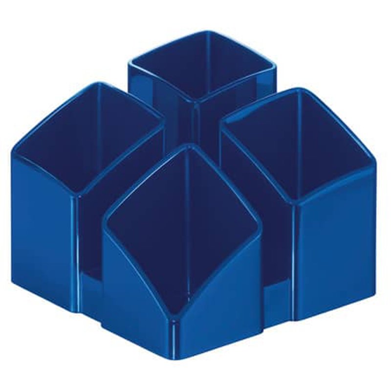 HAN porte-stylos SCALA, polystyrène, 4 compartiments, bleu