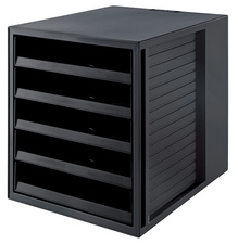 HAN ladenkastje SCHRANK-SET KARMA, 5 open laden, grijs/blauw