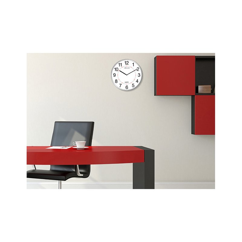 UNiLUX horloge mural Aria quartz, 305 mm, argent