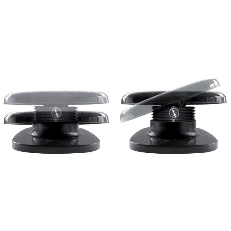 UNiLUX footrest CHOCOLATE, height adjustable, black, 420×320 mm