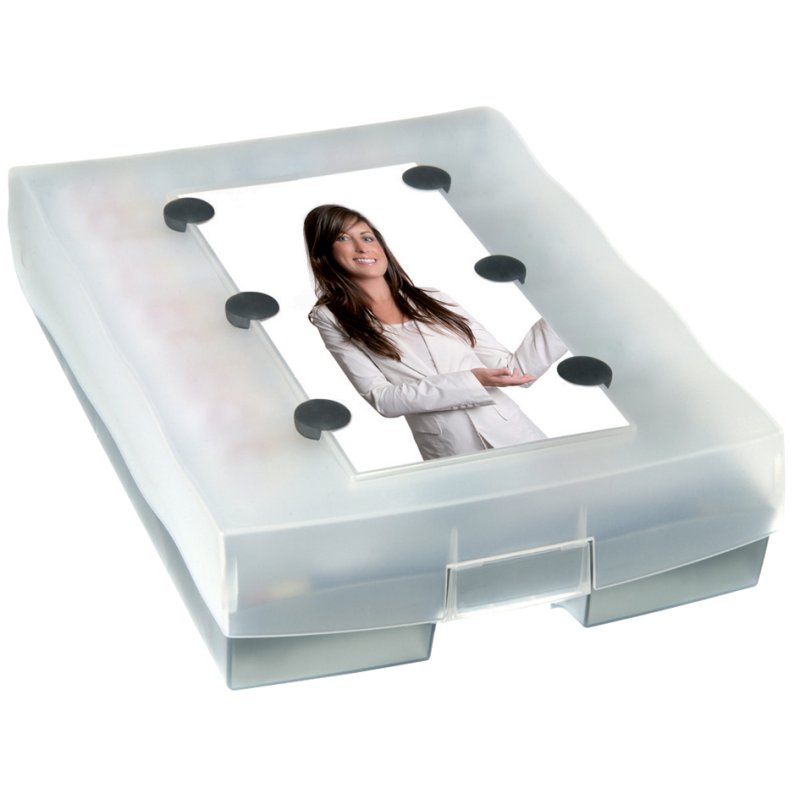 HAN boîte à cartes de visite Visi VIP XXL, gris-translucide, pour 2200 cartes