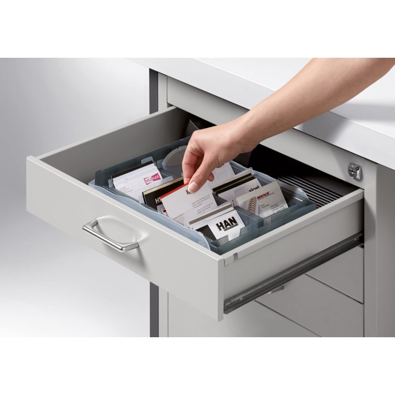 HAN boîte à cartes de visite Visi VIP XXL, gris-translucide, pour 2200 cartes