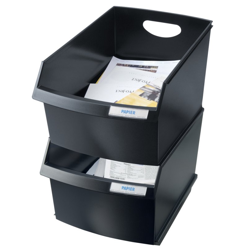 HAN poubelle LOGO-DRIVE, polystyrène, 25 litres, gris clair