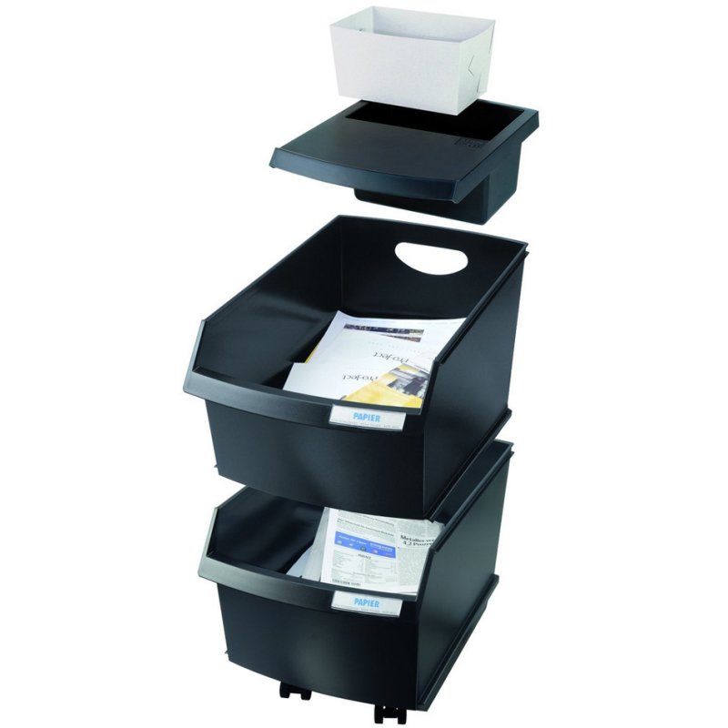 HAN poubelle LOGO-DRIVE, polystyrène, 25 litres, gris clair