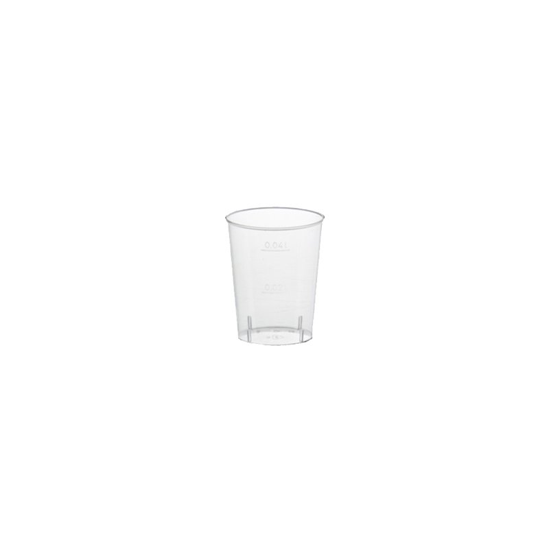 STARPAK verres à shot en plastique 2cl, transparent, 40 pièces