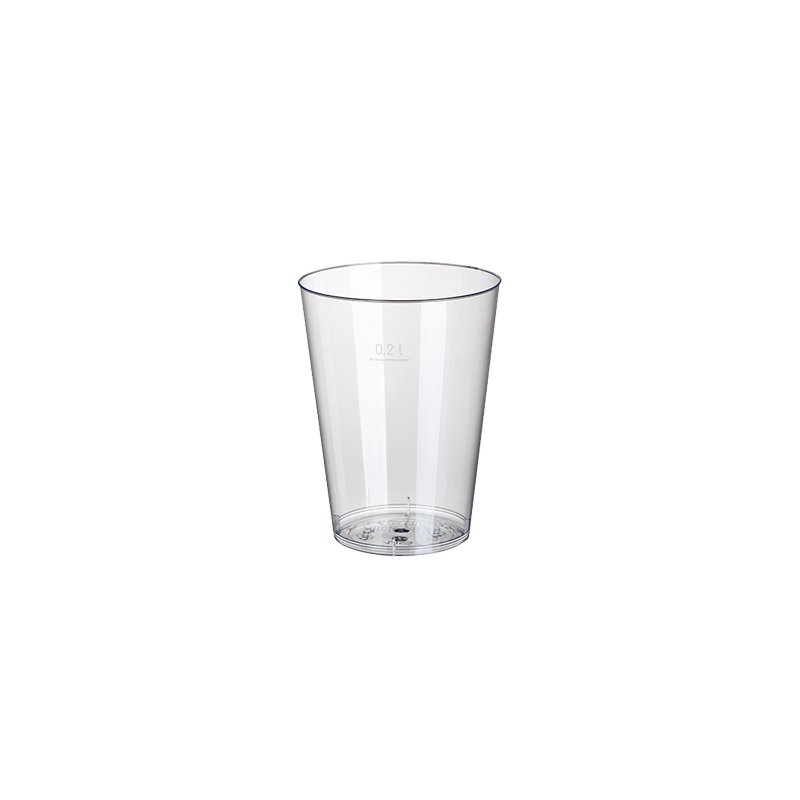 STARPAK gobelets à boire en plastique PS, 0,2 litre, transparent, 50 pièces