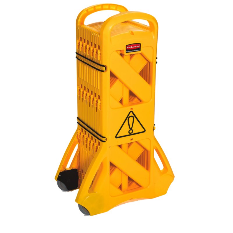 Rubbermaid système de délimitation mobile FG9S1100YEL, extensible 4 m, jaune