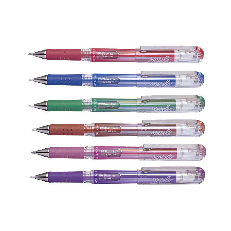 Pentel K230 gel rollerball pens, metallic colours, 36 pieces, display