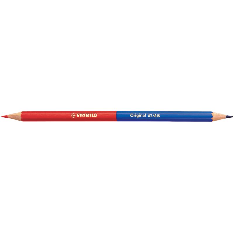 STABILO crayon bicolore, hexagonal, rouge/bleu, 2,5 mm