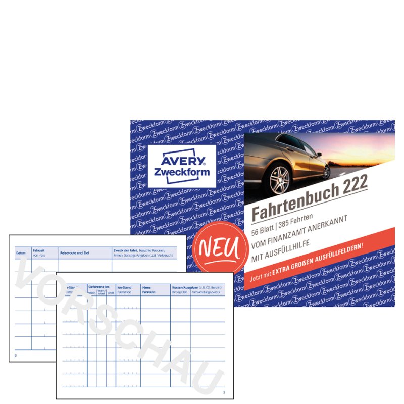 AVERY Zweckform ritregistratieboek, wit, A5