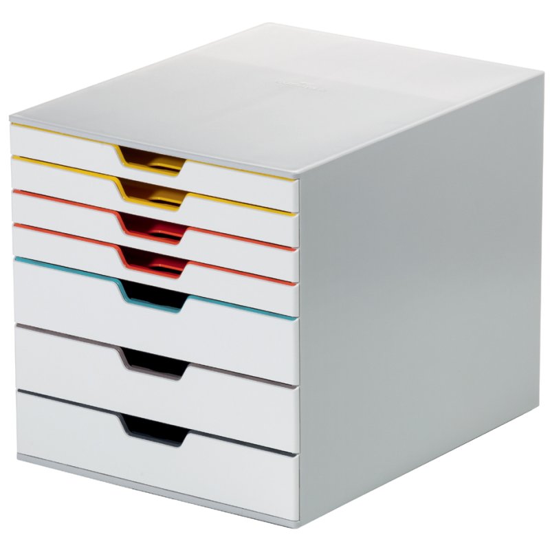 DURABLE boîte à tiroirs VARICOLOR MIX 7, blanc dégradé, 7 tiroirs, DIN A4