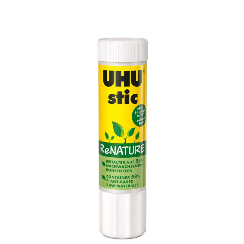 UHU bâton de colle stic ReNature, sans solvant, 21 g