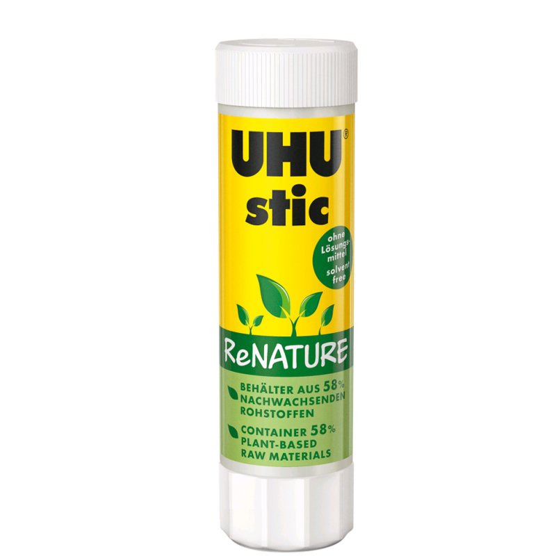 UHU bâton de colle stic ReNature, sans solvant, 21 g