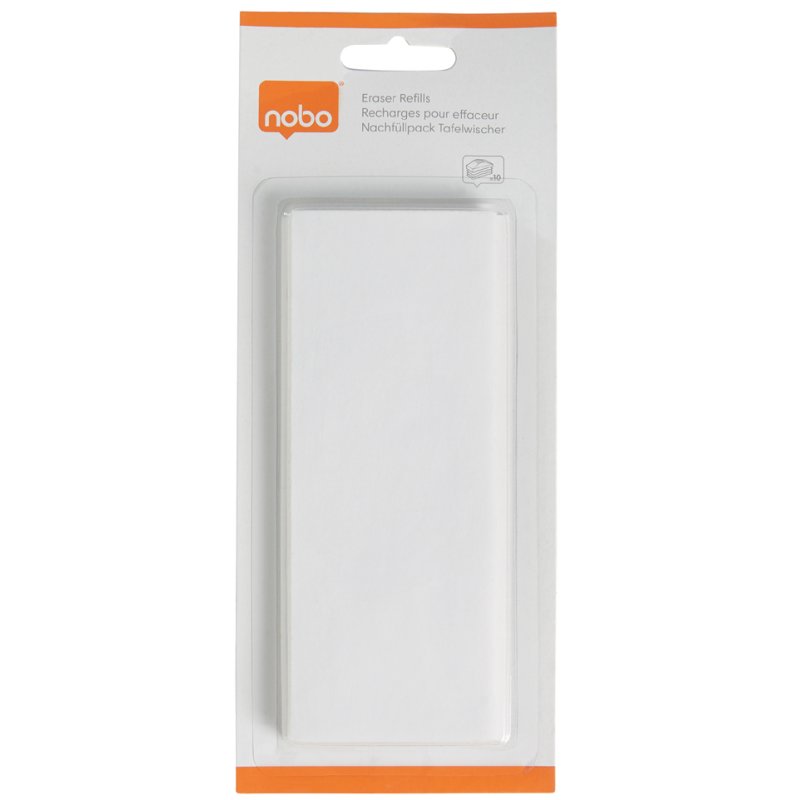 Nobo feutre de rechange pour tableau blanc, blanc, 10 pièces