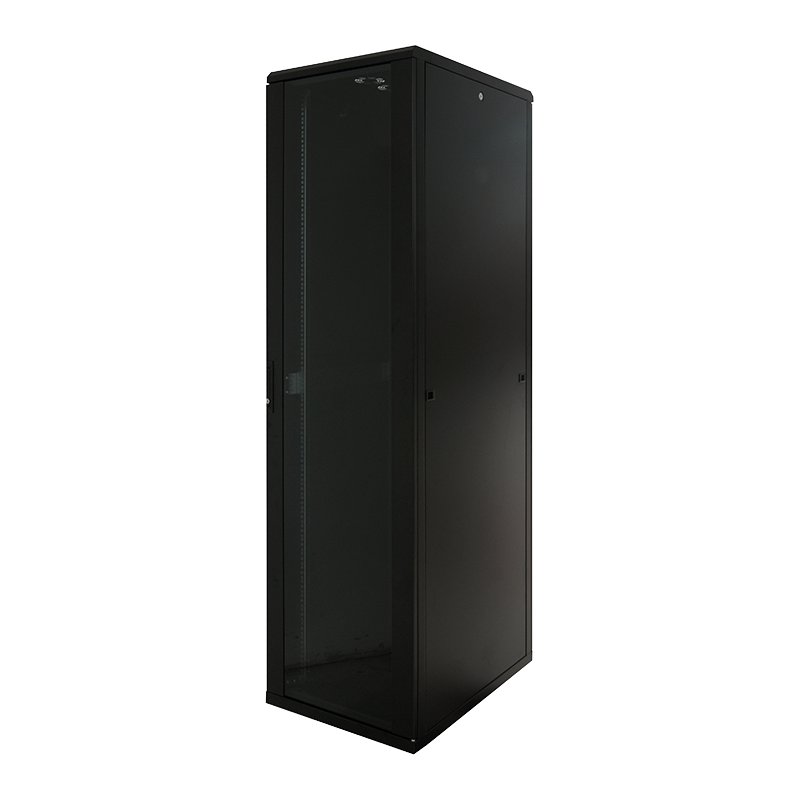 LogiLink Armoire réseau professionnelle 19 pouces, 22 HE, noir, porte vitrée