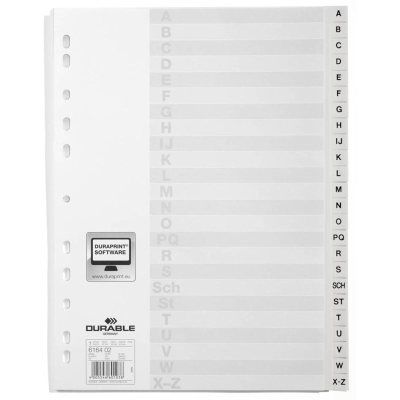 DURABLE A-Z index maker, A4, white