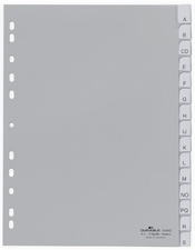 DURABLE tabbladen, blanco, A4, grijs, 15-delig