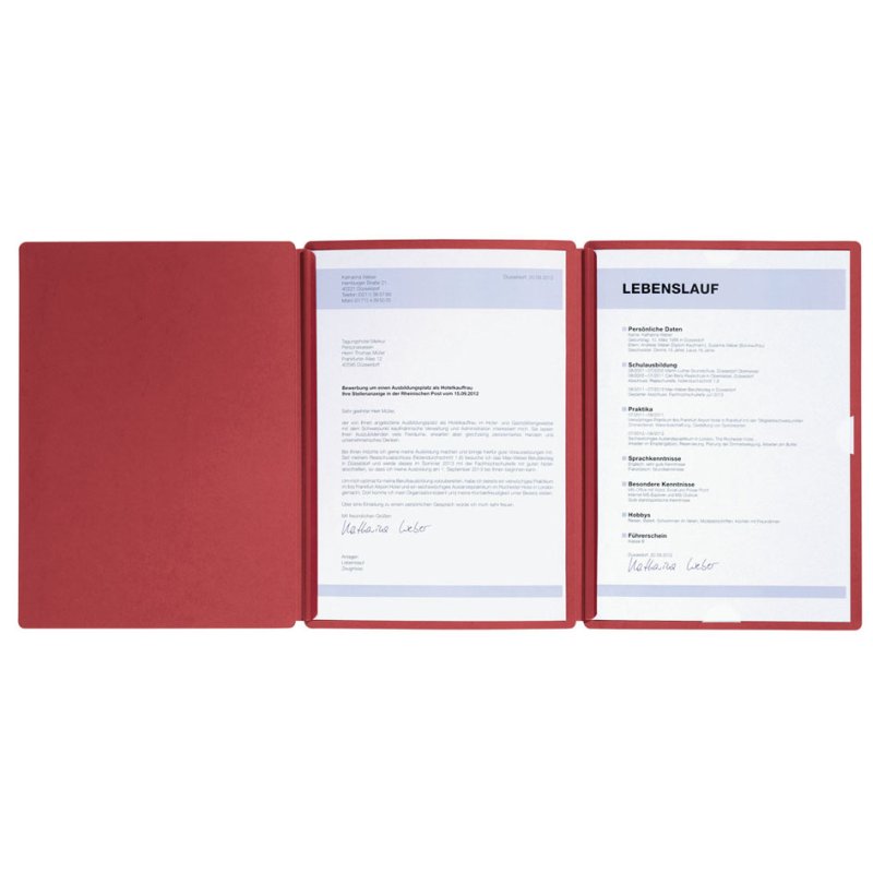 PAGNA job application folder Spirit, A4, cardboard, blue