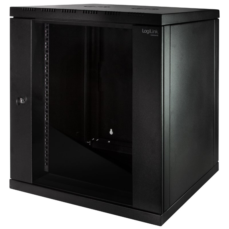 LogiLink Armoire murale professionnelle 19 pouces, 21 HE, noir, 600×560×1022 mm