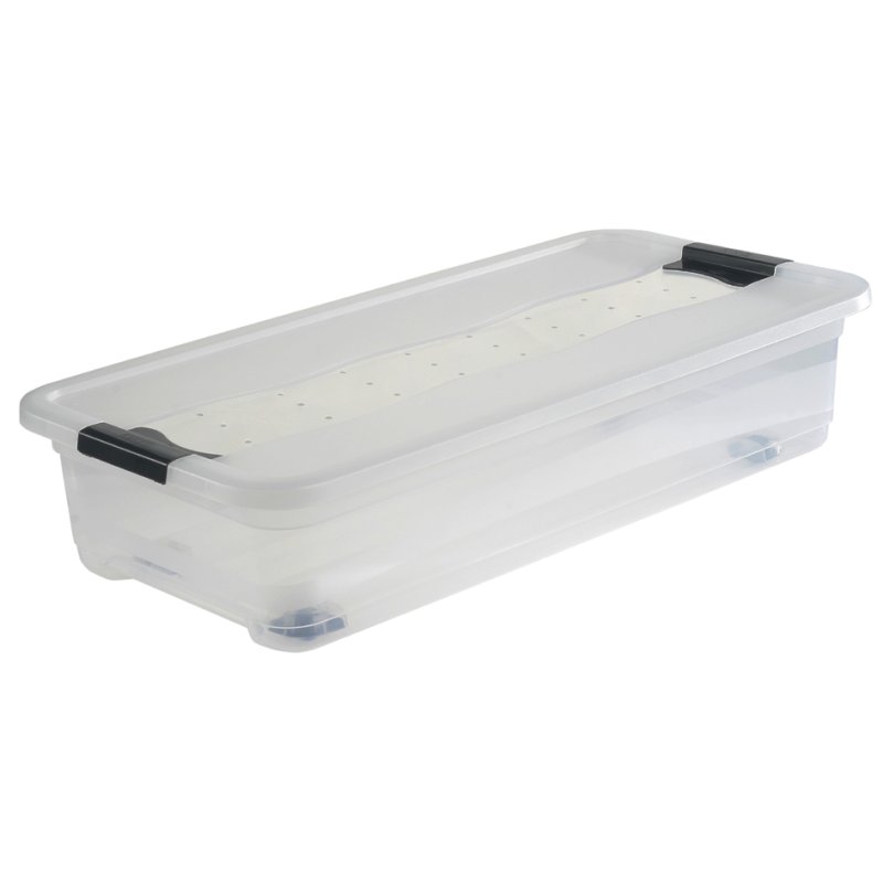 keeeper boîte de rangement Konrad, avec roulettes, 33 litres, transparent