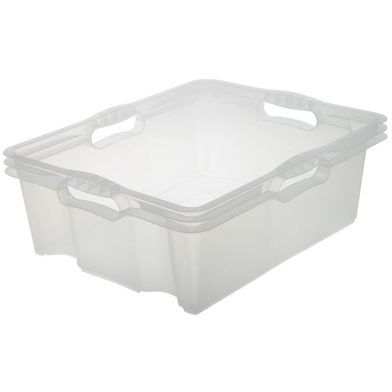 keeeper couvercle Franziska boîte de rangement multi-usages, gris cristal, 430×350 mm
