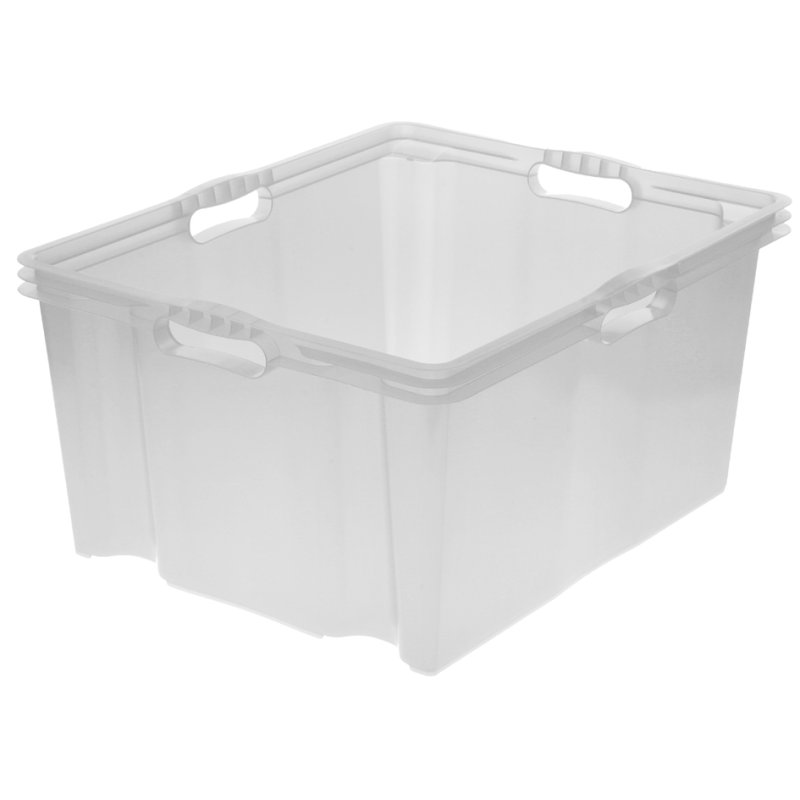 keeeper boîte de rangement Franz, 44 litres, gris cristal, 52×43×26 cm